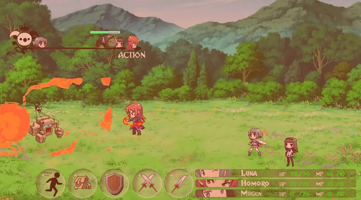 Luna battle casting screenshot