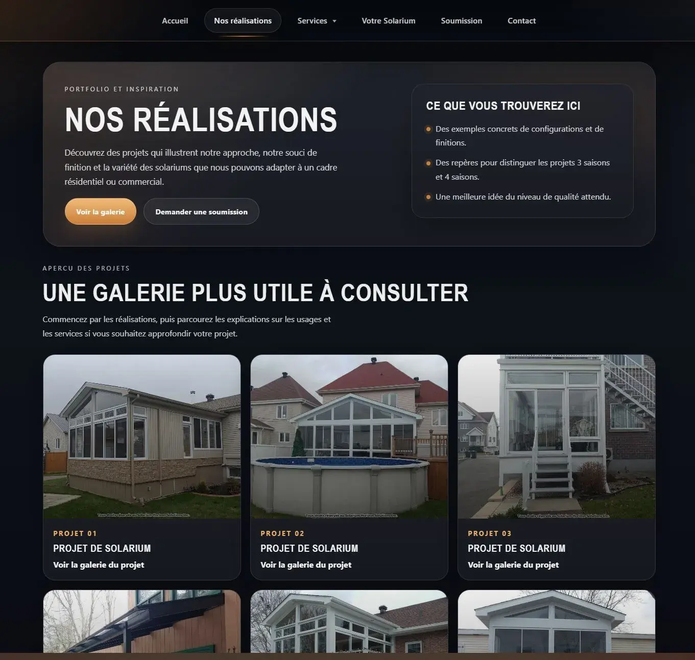 Solarium Horizon Solutions project gallery screenshot