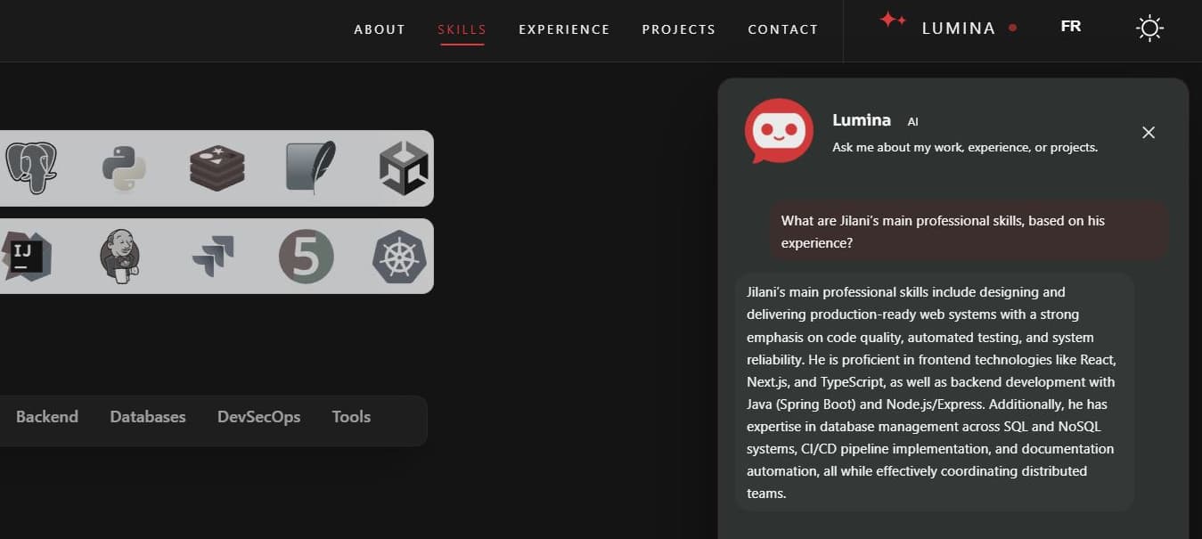 AI portfolio platform interface